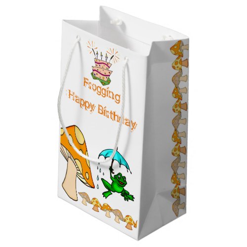 Gift Bag Frog Mushroom 