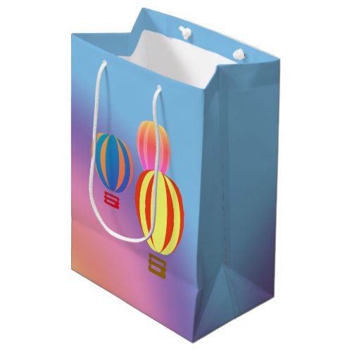 Gift Bag _ Hot Air Balloons and Rainbow