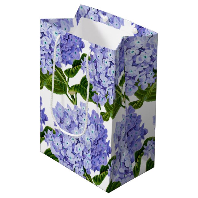 Gift Bag-Hydrangea   Medium Gift Bag (Front Angled)