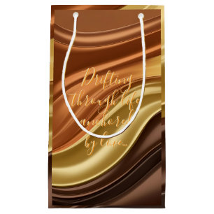 Gift bag in stylish abstract graphic