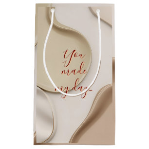 Gift bag in stylish abstract graphic