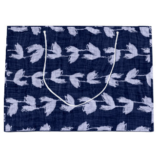 Gift Bag JAPANESE BLUE LEAF PATTERN