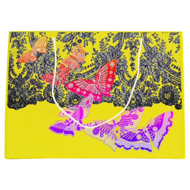 Gift Bag LACE AND BUTTERFLIES  (Front)