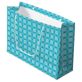 Gift Bag (Lg) - Overlapped Circles in Blue
