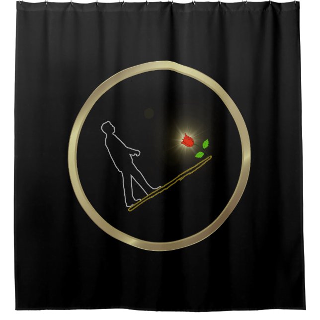 Gift Bag minimal art Shower Curtain (Front)
