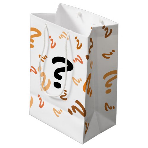 Gift Bag _ Orange Question Marks