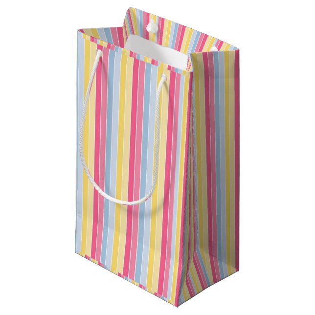 Gift Bag Pastel Stripe (Front Angled)