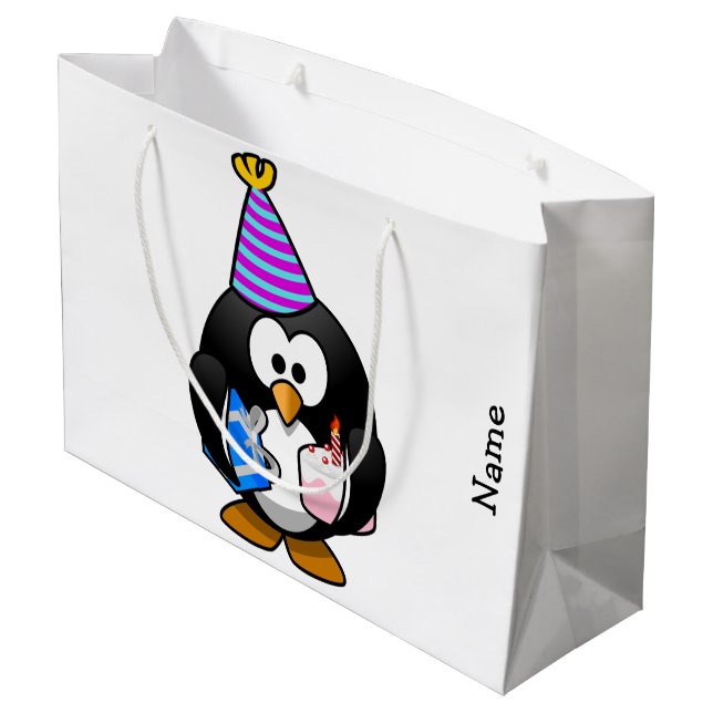 Gift Bag. Penguin. Large Gift Bag (Back Angled)