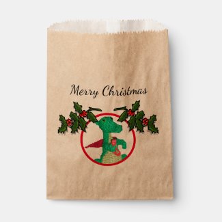 Gift Bag - Photo Circle with Holly Branches