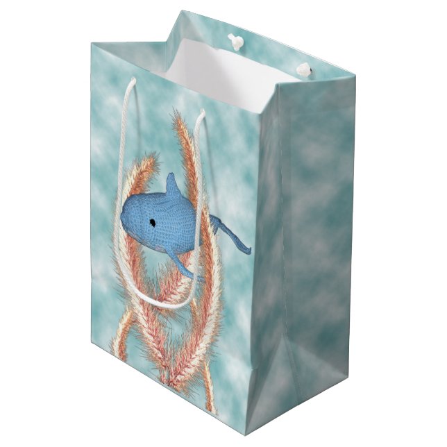 Gift Bag - Swimming Whale and Octopus (Front Angled)