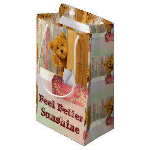 Gift Bag Teddy Bear Feel Better Sunshine