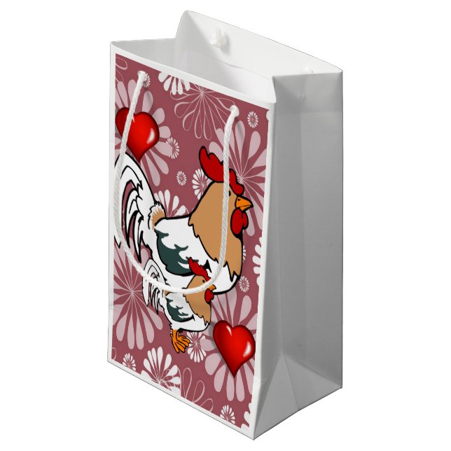 Gift Bag Valentine's Chicken (Front Angled)
