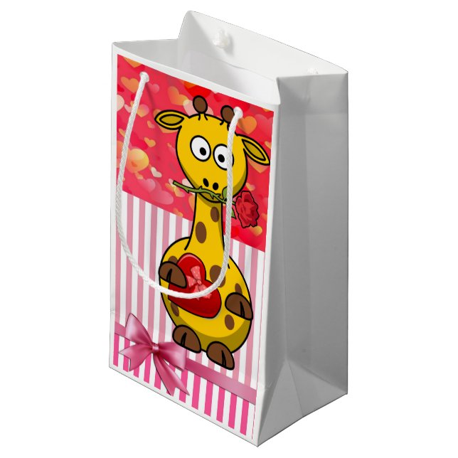 Gift Bag Valentine's Giraffe (Front Angled)