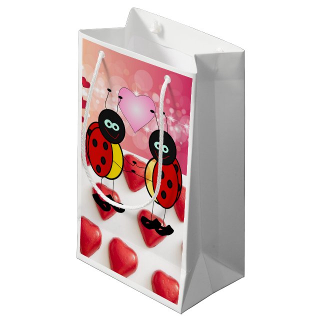 Gift Bag Valentine's Ladybug (Front Angled)