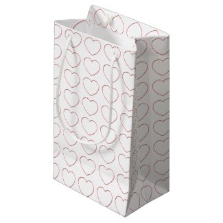 Gift Bag - Wire Frame Hearts