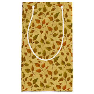 Gift Bag With Autumn Leaves