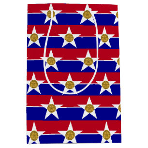 Gift Bag with flag of Dallas City, Texas, USA