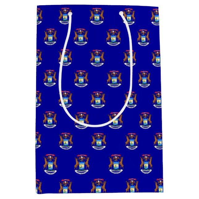 Gift Bag with flag of Michigan State, USA (Front)