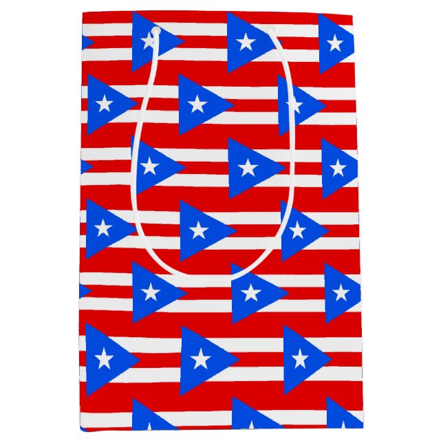 Gift Bag with flag of Puerto Rico, USA (Front)