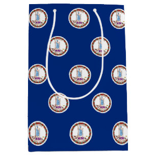 Gift Bag with flag of Virginia State, USA
