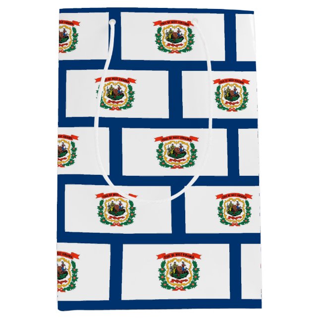 Gift Bag with flag of West Virginia, USA (Front)