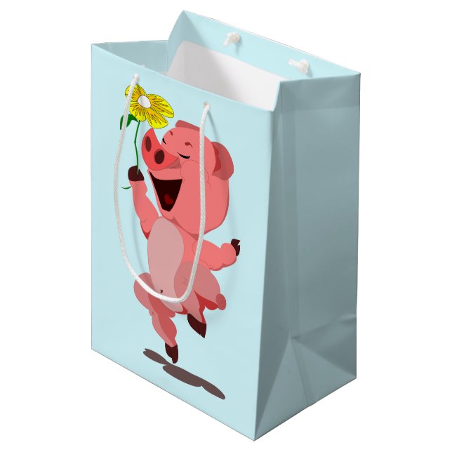 Gift Bag with Happy Piggy (Front Angled)