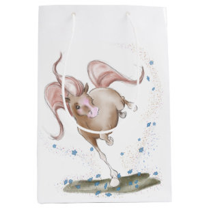 gift bag with horse demotive, gift wrapping