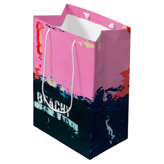  Gift Bag with original beachy art (Front Angled)