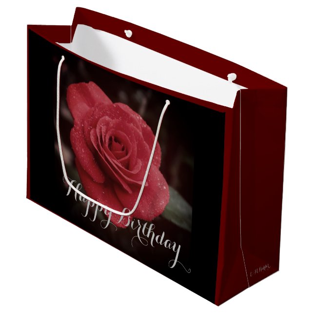 Gift bag with rose (Front Angled)