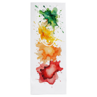 Gift Bag with Watercolor Stains