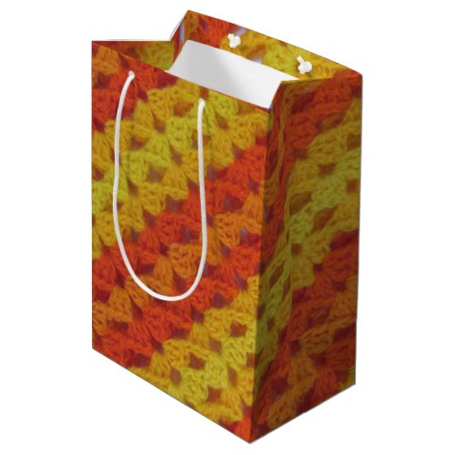 Gift Bag _ Yellow and Orange diagonal pattern