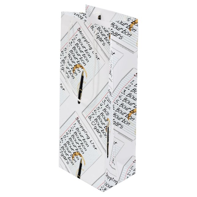 GIFT BAGS - BOURBON LOVERS SHOPPING LIST (Front Angled)