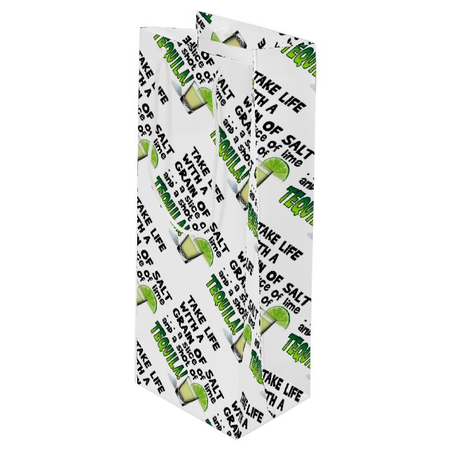 GIFT BAGS - LIFE, LIME, SALT, TEQUILA! (Front Angled)