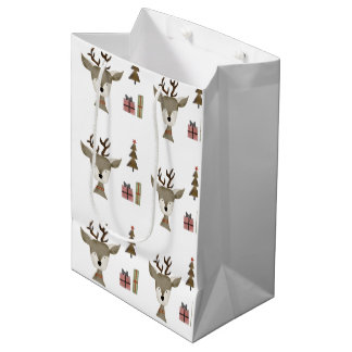Gift Bags | Watercolor | Reindeer