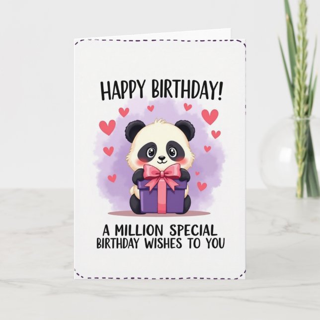Gift Bear Birthday Card (Front)