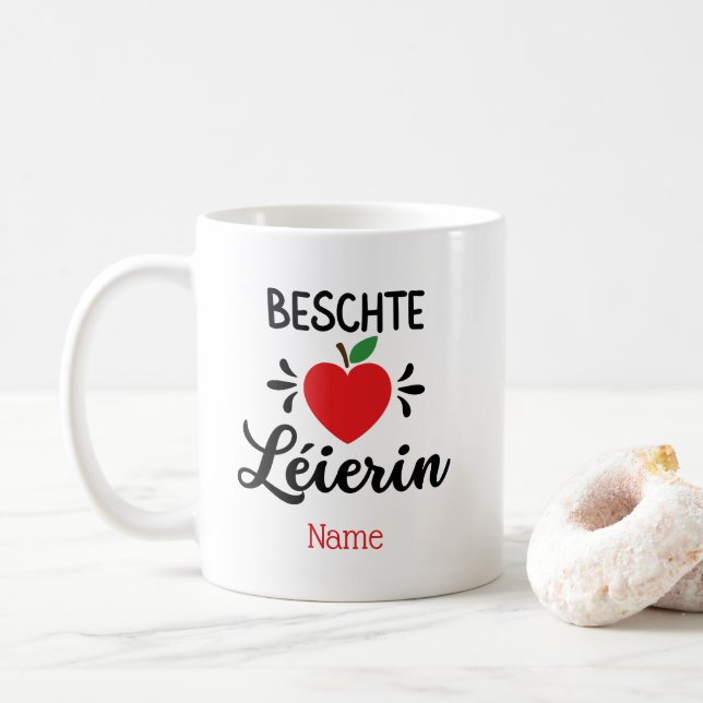 Gift "Beschte Léierin" Coffee Mug (With Donut)