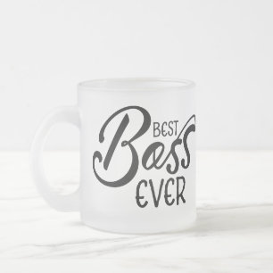 Gift Best Boss Ever  - coffee Frosted Glass Coffee Mug