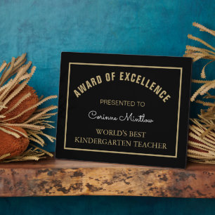 Gift! Best Kindergarten Teacher tabletop Plaque