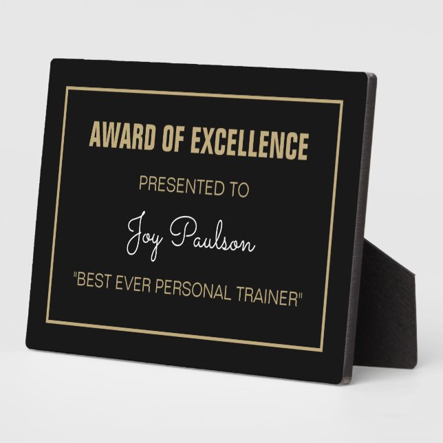  Gift! Best Personal Trainer tabletop  plaque (Side)