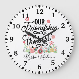 Gift BFFs Our Friendship is the Best Large Clock