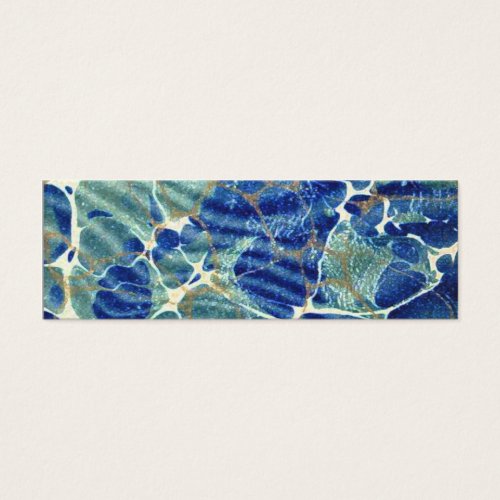 Gift Book Blue Batik Marble Bookmark Business Cards
