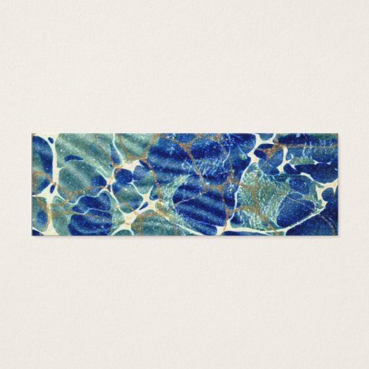 Gift Book Blue Batik Marble Bookmark (Front)