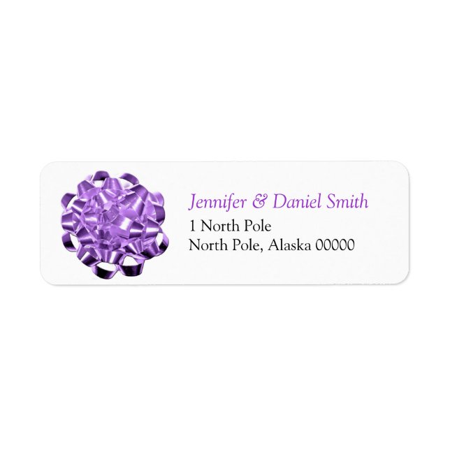 Gift Bow Christmas Self Adhesive Label (Front)