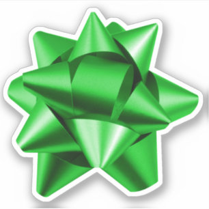 Gift Bow Sticker Various Sizes Green