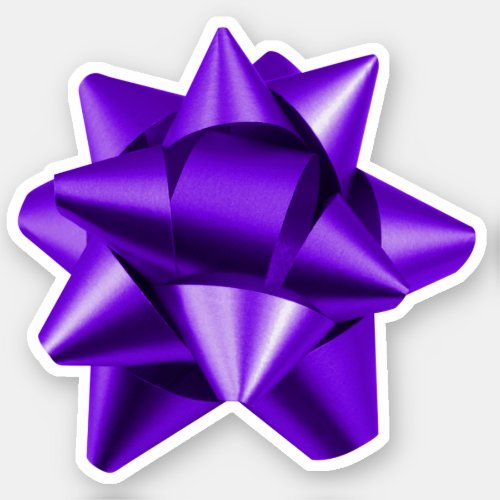 Gift Bow  Sticker  Various Sizes  Purple