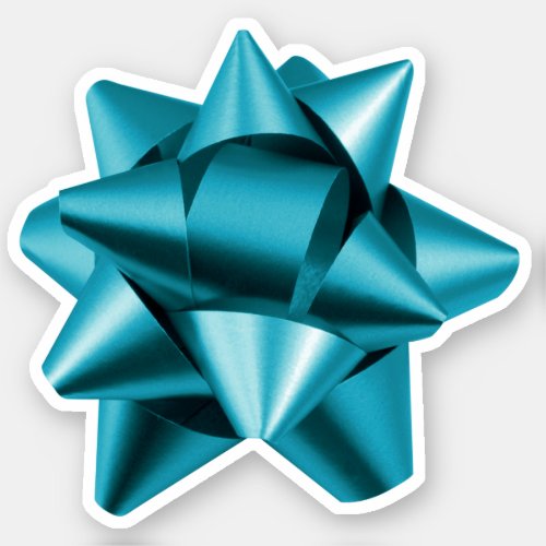 Gift Bow  Sticker  Various Sizes  Teal