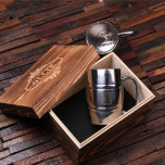 Gift Box & 14 oz. Stainless Steel Beer Mug<br><div class="desc">Unique stainless steel beer mug,  pint glass. Engrave single initial on outside and wording inside. Includes one mug. Photo is to show interior and exterior.</div>