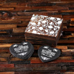 Gift Box and Engraved Heart Shaped Slate Coasters<br><div class="desc">Fashionable rustic heart shape slate coasters (set of 4).</div>
