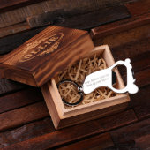 Gift Box and Steel Foot Bottle Opener Keychain (Inside)