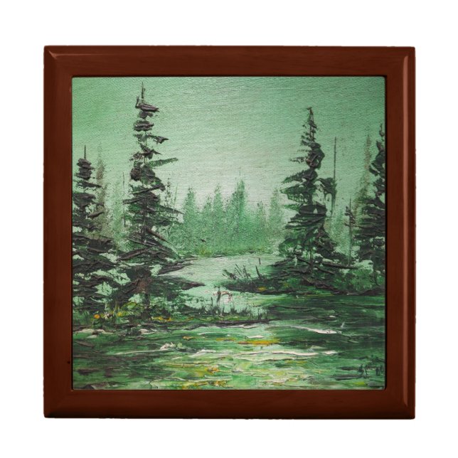 Gift Box Ann Hayes Painting Green Forest (Front)